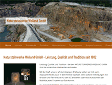 Tablet Screenshot of natursteinwerke-weiland.de